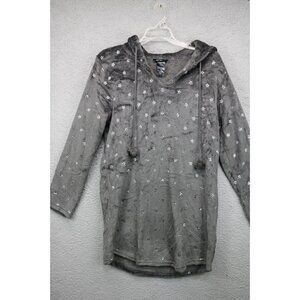Joe Boxer Women's Plush Velour Pajama Hoodie Gown-Size Medium-Stars